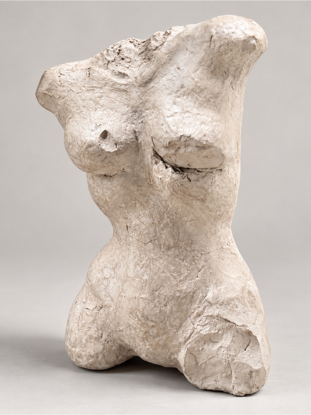 Vintage Artist Plaster Maquette Female Torso Nude Sculpture Study 4.5”